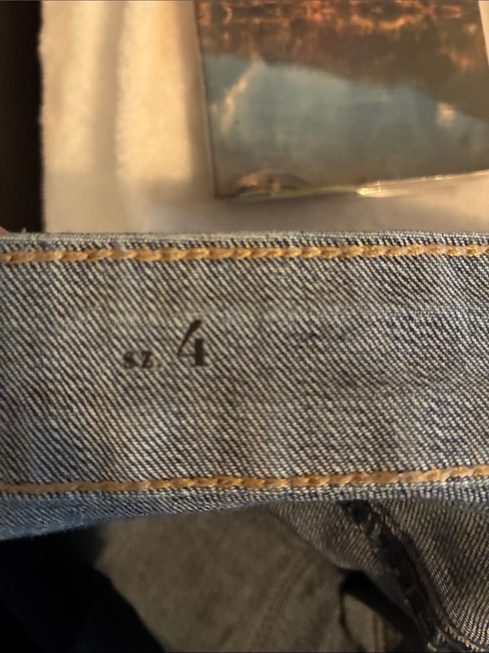 White House Black Market The skinny Distressed and sequined Blue Denim Jeans - Picture 10 of 12